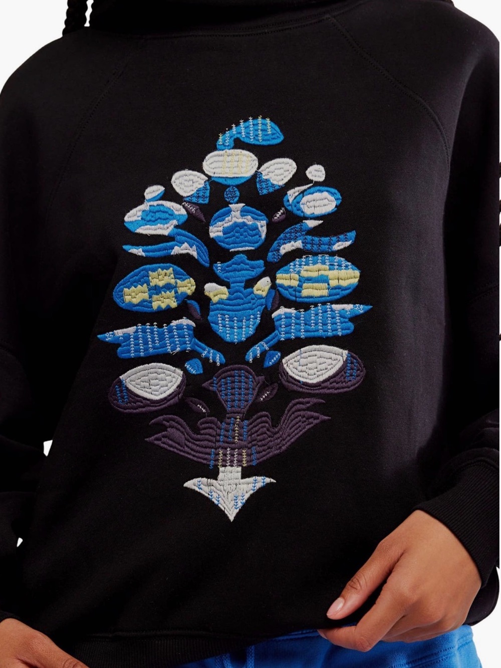 FP Movement On Your Mark Logo Embroidered Funnel-Neck Sweatshirt (oversized) - Picture 4 of 6